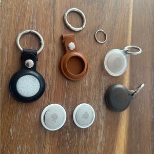 Set of Apple AirTags and Keyrings